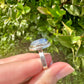 Sterling Silver Kyanite Ring Size 7.75 - Natural Gemstone Jewelry - Elegant Boho Style Statement Ring - Unique Gift for Her