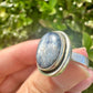 Sterling Silver Kyanite Ring Size 7.75 - Natural Gemstone Jewelry - Elegant Boho Style Statement Ring - Unique Gift for Her