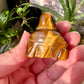 Tiger's Eye Buddha Carving: Spiritual Decor for Meditation and Harmony, Gemstone Statue for Inner Peace