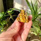 Tiger's Eye Buddha Carving: Spiritual Decor for Meditation and Harmony, Gemstone Statue for Inner Peace