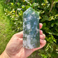 Moss Agate Tower - Natural Gemstone Decor - Unique Healing Stone Point - Elegant Boho Style Home Accent