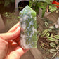 Moss Agate Tower - Natural Gemstone Decor - Unique Healing Stone Point - Elegant Boho Style Home Accent