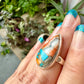 Spiny Oyster Turquoise Sterling Silver Ring Size 5.25 - Natural Gemstone Jewelry - Elegant Boho Style Statement Ring - Unique Gift for Her