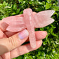 Rose Quartz Dragonfly Carving - Exquisite Handcrafted Gemstone for Love and Healing Energy