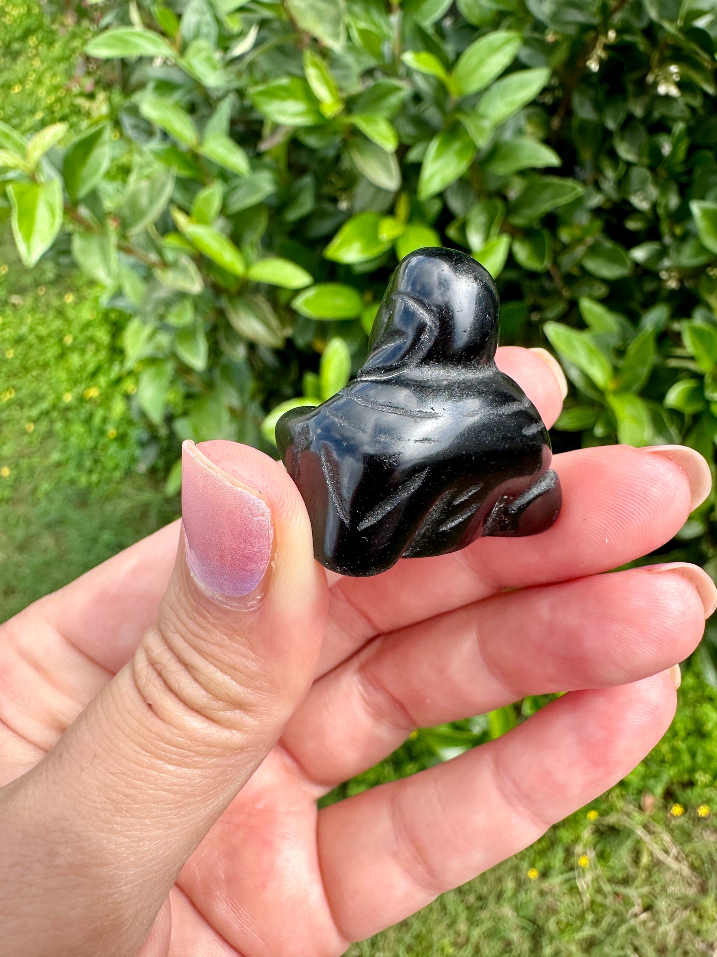 Black Obsidian Carved Buddha: Serene Meditation Figurine, Protective Energy & Spiritual Enlightenment, Zen Decor for Peaceful Space