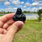 Black Obsidian Carved Buddha: Serene Meditation Figurine, Protective Energy & Spiritual Enlightenment, Zen Decor for Peaceful Space