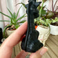 Black Obsidian Giraffe Carving - Natural Gemstone Decor - Unique Healing Stone Sculpture - Elegant Boho Style Home Accent