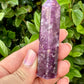 Gem Lepidolite Tower: Exquisite Purple Crystal Point, High-Quality Lepidolite Gemstone, Soothing Energy & Spiritual Decor Piece