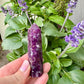 Gem Lepidolite Tower: Exquisite Purple Crystal Point, High-Quality Lepidolite Gemstone, Soothing Energy & Spiritual Decor Piece