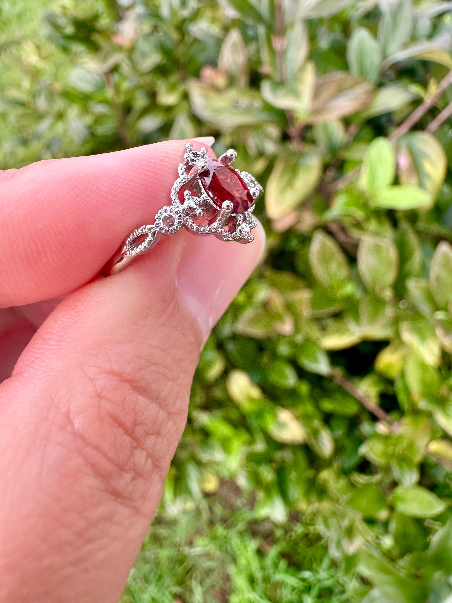 Adjustable Garnet Ring - Natural Gemstone Jewelry - Elegant Boho Style Statement Ring - Unique Gift for Her