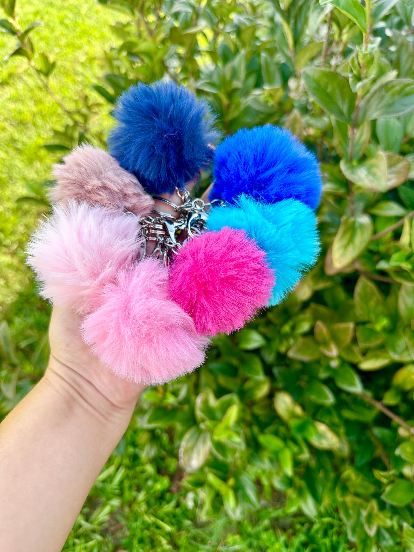 Pom Pom Keychain - Boho Style Accessory - Colorful Fluffy Bag Charm - Unique Gift for Anyone