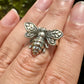 Sterling Silver Bee Ring Size 6.5 - Nature-Inspired Jewelry - Elegant Boho Style Statement Ring - Unique Gift for Her