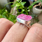 Cobaltoan Calcite Sterling Silver Ring Size 9.25 - Vibrant Pink Gemstone Jewelry for Love and Healing, Elegant Accessory