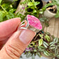 Cobaltoan Calcite Sterling Silver Ring Size 9.25 - Vibrant Pink Gemstone Jewelry for Love and Healing, Elegant Accessory