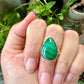 Malachite Ring Size 7.25 in Sterling Silver - Embrace the Vibrant Beauty and Healing Energy of Malachite