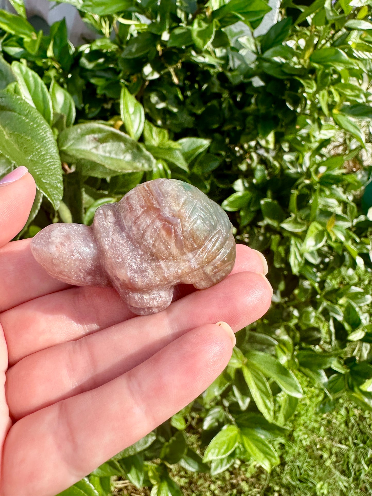 Ocean Jasper Turtle Sculpture: Unique Handcrafted Gemstone Turtle, Perfect Home Decor and Gift Idea, Radiating Calming Energy