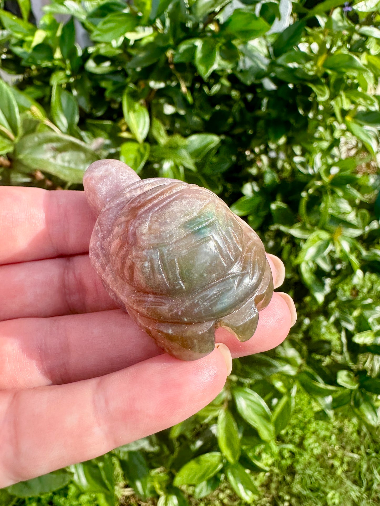 Ocean Jasper Turtle Sculpture: Unique Handcrafted Gemstone Turtle, Perfect Home Decor and Gift Idea, Radiating Calming Energy