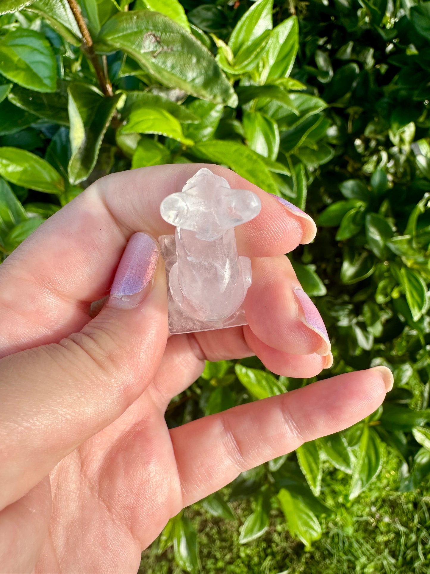 Rose Quartz Sphinx Cat Carving: Enchanting Handcrafted Figurine, Symbolizing Love and Serenity, Perfect for Healing and Home Decor