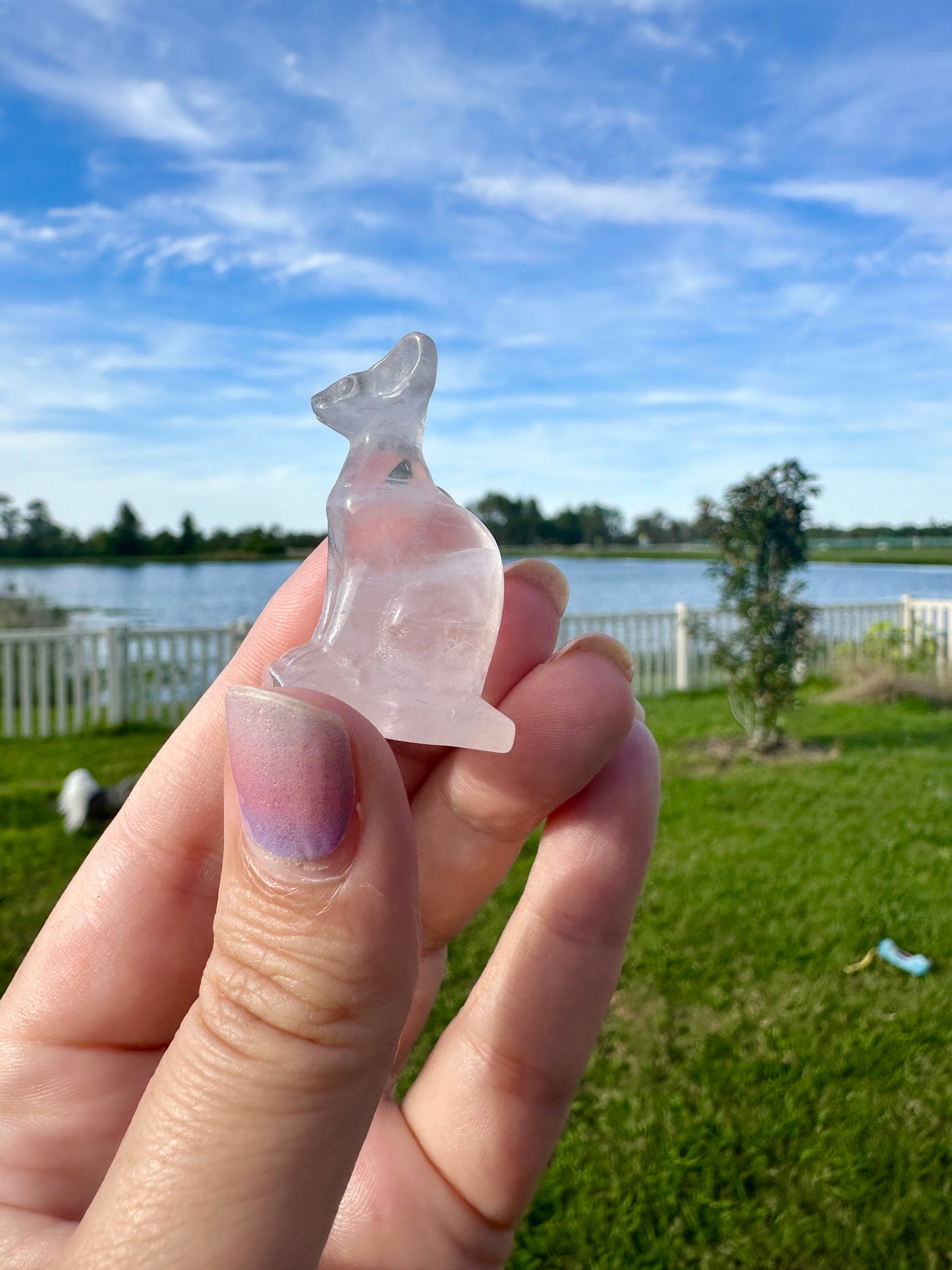 Rose Quartz Sphinx Cat Carving: Enchanting Handcrafted Figurine, Symbolizing Love and Serenity, Perfect for Healing and Home Decor