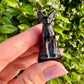 Black Obsidian Sphinx Cat Carving: Mystical Handmade Figurine, Protector of Energy and Guardian of Secrets, Ideal for Home and Spiritual Use