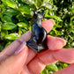Black Obsidian Sphinx Cat Carving: Mystical Handmade Figurine, Protector of Energy and Guardian of Secrets, Ideal for Home and Spiritual Use