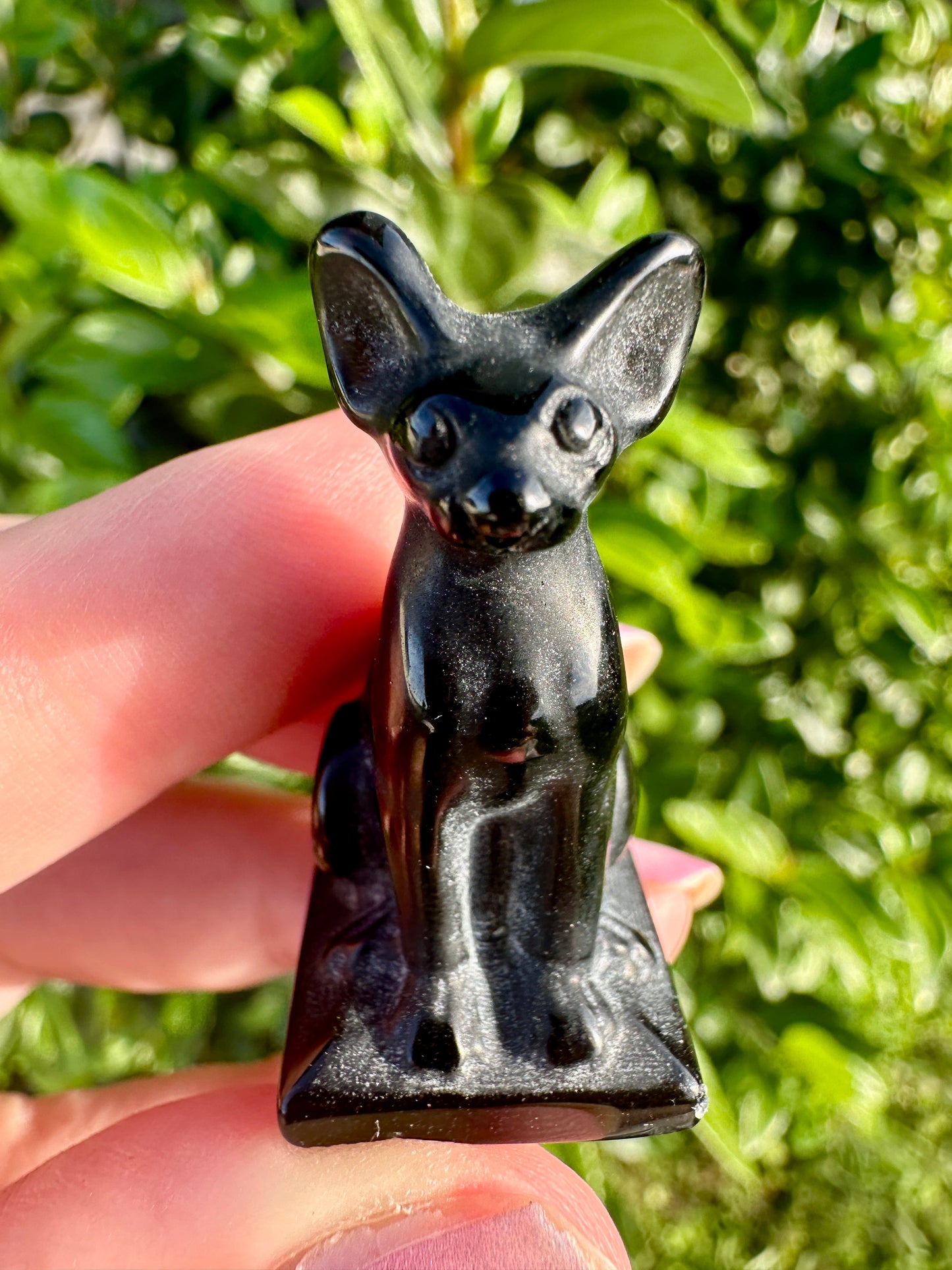 Black Obsidian Sphinx Cat Carving: Mystical Handmade Figurine, Protector of Energy and Guardian of Secrets, Ideal for Home and Spiritual Use