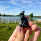 Black Obsidian Sphinx Cat Carving: Mystical Handmade Figurine, Protector of Energy and Guardian of Secrets, Ideal for Home and Spiritual Use