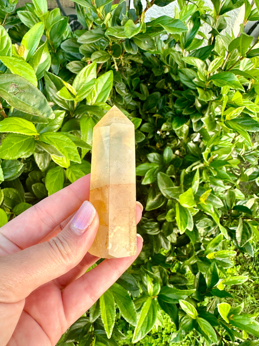 Golden Healer Quartz Tower - A Beacon of Healing and Vitality, Perfect for Energy Work and Aesthetic Decor