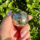 Stunning Pyrite Druzy Sphere - Luxurious Golden Crystal Ball, Perfect for Home Decor & Energy Healing, Ideal Gift for Crystal Enthusiasts