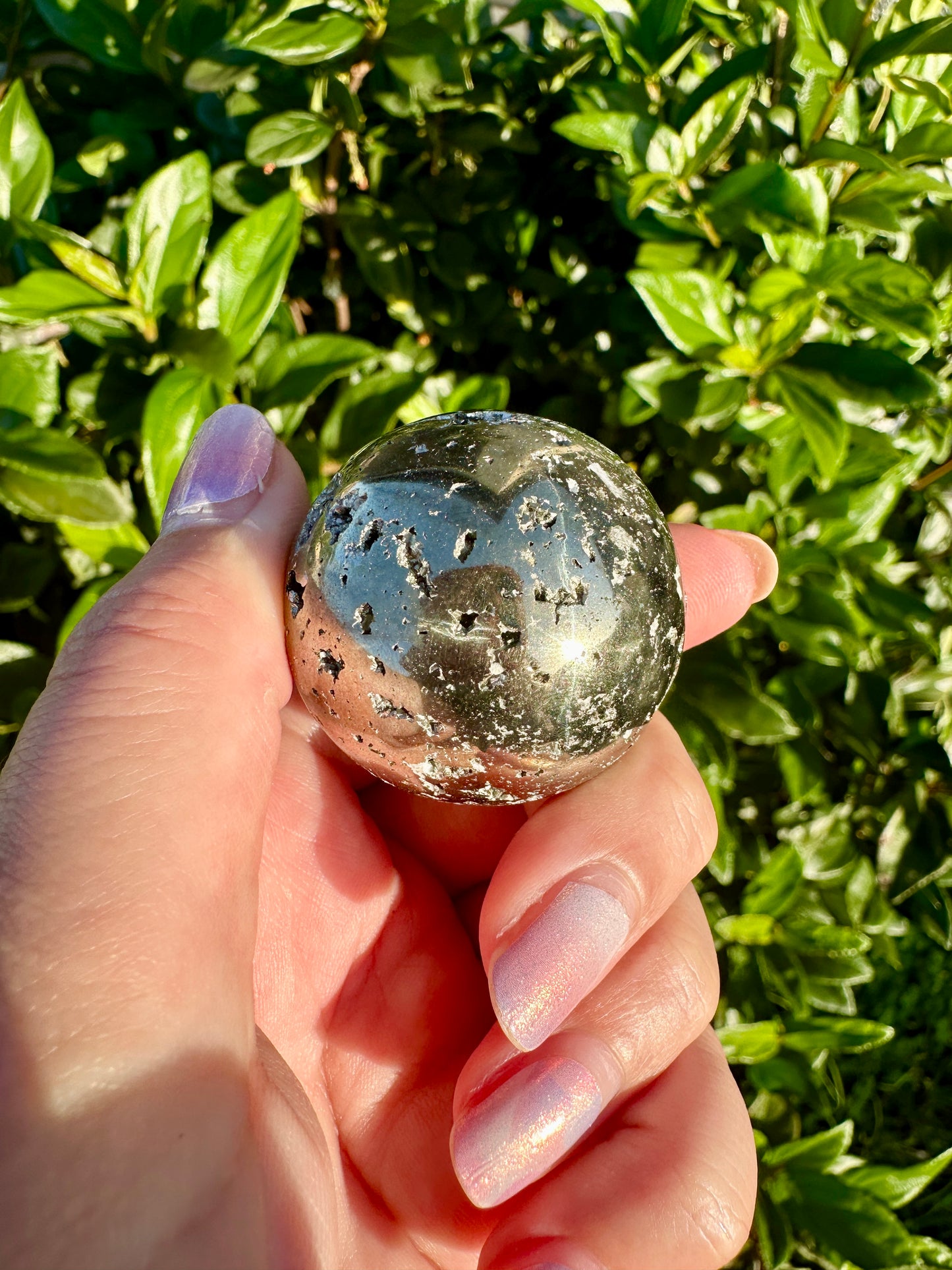 Stunning Pyrite Druzy Sphere - Luxurious Golden Crystal Ball, Perfect for Home Decor & Energy Healing, Ideal Gift for Crystal Enthusiasts