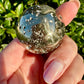 Stunning Pyrite Druzy Sphere - Luxurious Golden Crystal Ball, Perfect for Home Decor & Energy Healing, Ideal Gift for Crystal Enthusiasts