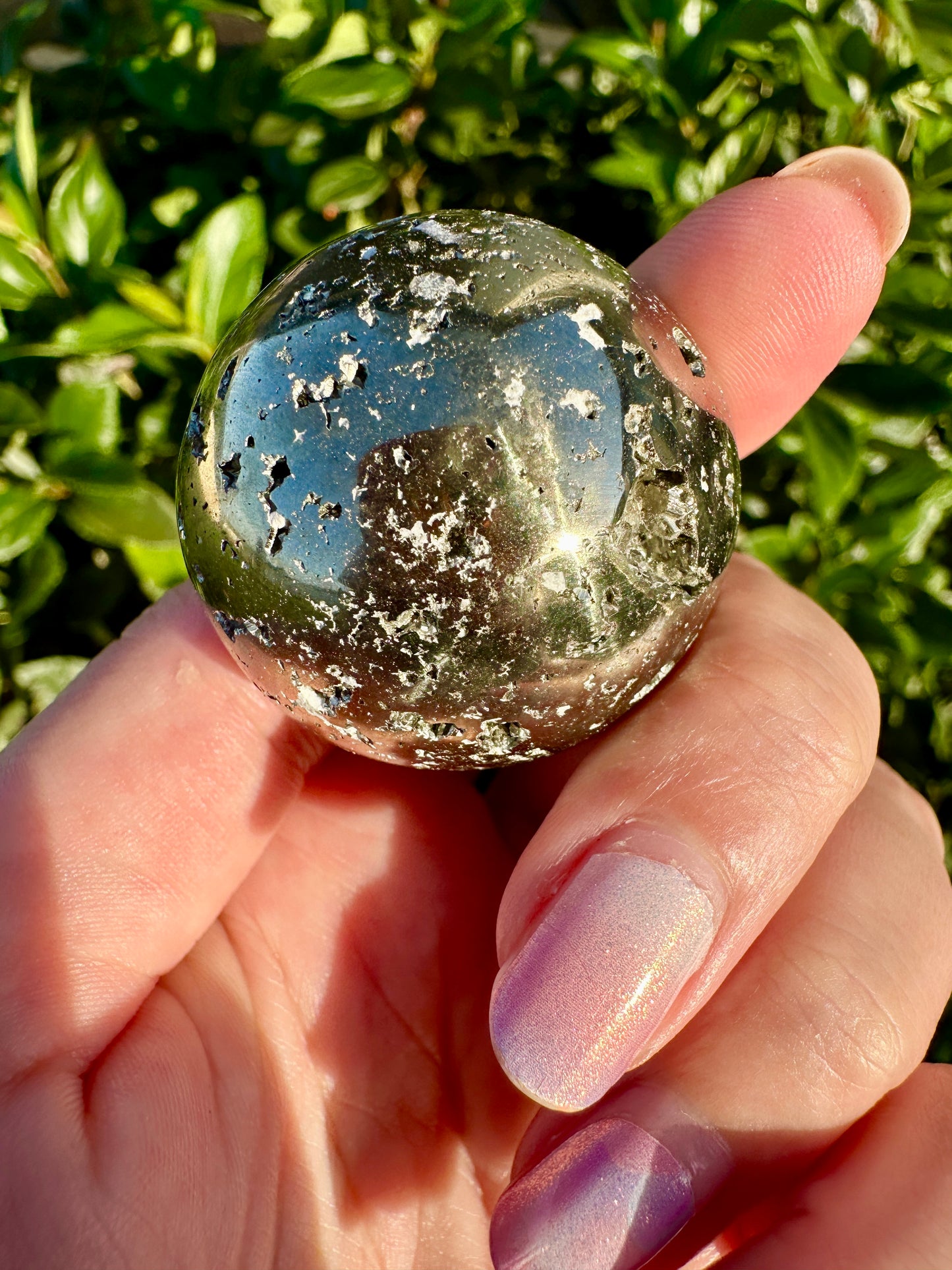 Stunning Pyrite Druzy Sphere - Luxurious Golden Crystal Ball, Perfect for Home Decor & Energy Healing, Ideal Gift for Crystal Enthusiasts