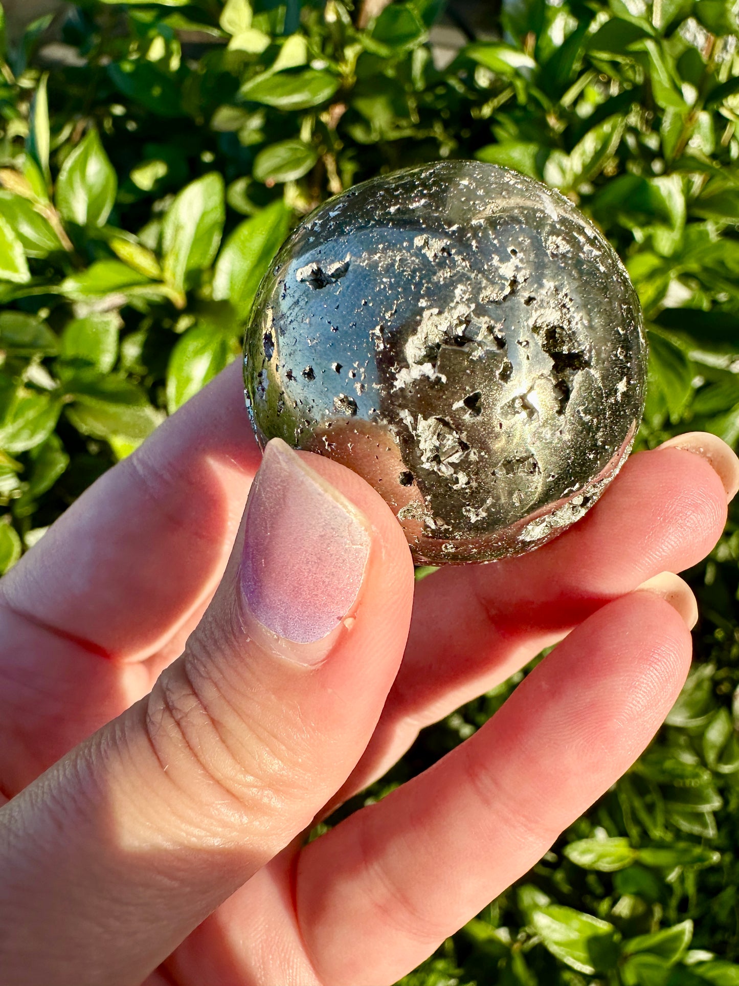 Stunning Pyrite Druzy Sphere - Luxurious Golden Crystal Ball, Perfect for Home Decor & Energy Healing, Ideal Gift for Crystal Enthusiasts