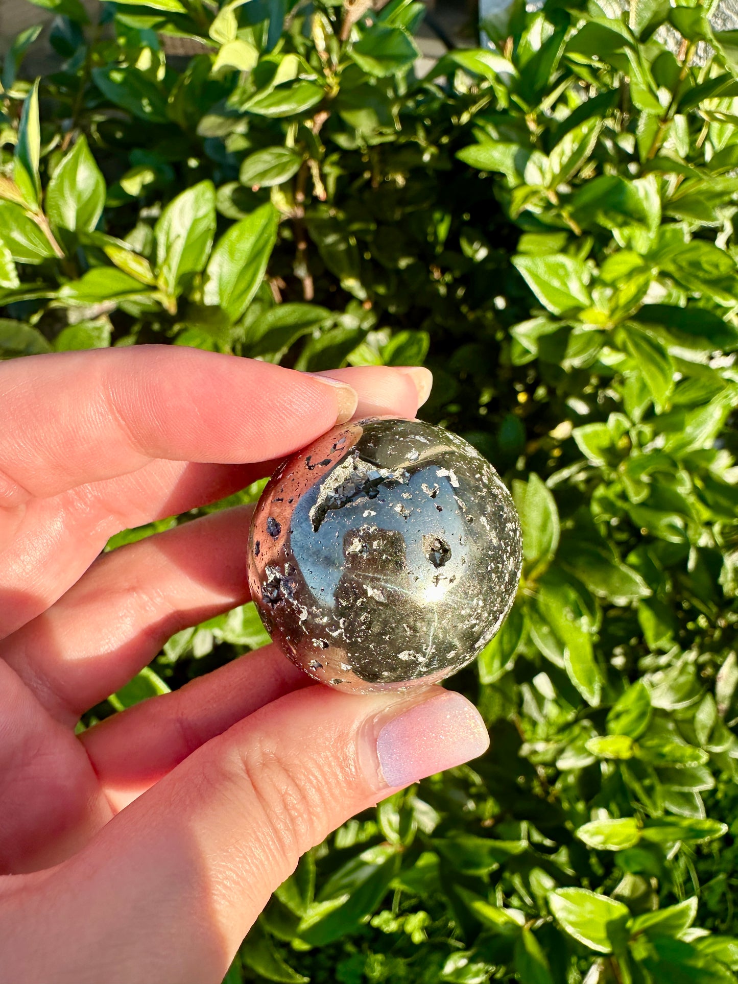 Stunning Pyrite Druzy Sphere - Luxurious Golden Crystal Ball, Perfect for Home Decor & Energy Healing, Ideal Gift for Crystal Enthusiasts