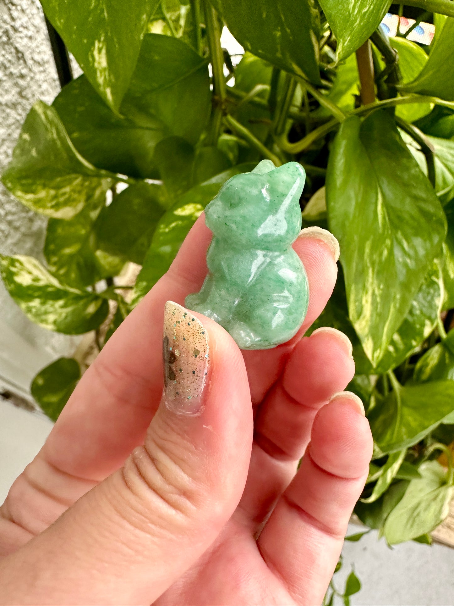 Exquisite Green Aventurine Cat Carving - Perfect for Healing, Home Decor, and Unique Gift Ideas, Embrace Nature-Inspired Elegance