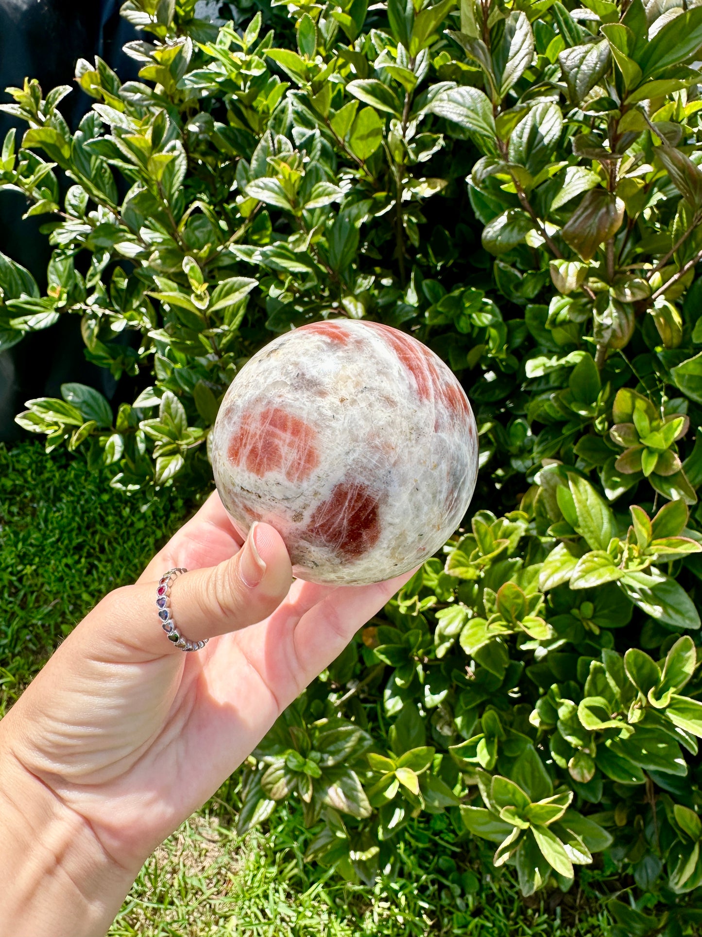 Natural Sunstone Sphere Crystal Ball, Polished Healing Sunstone Orb, Meditation Energy Gemstone, Sunstone Decorative Sphere, Home Decor Crystal Ball