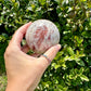 Natural Sunstone Sphere Crystal Ball, Polished Healing Sunstone Orb, Meditation Energy Gemstone, Sunstone Decorative Sphere, Home Decor Crystal Ball