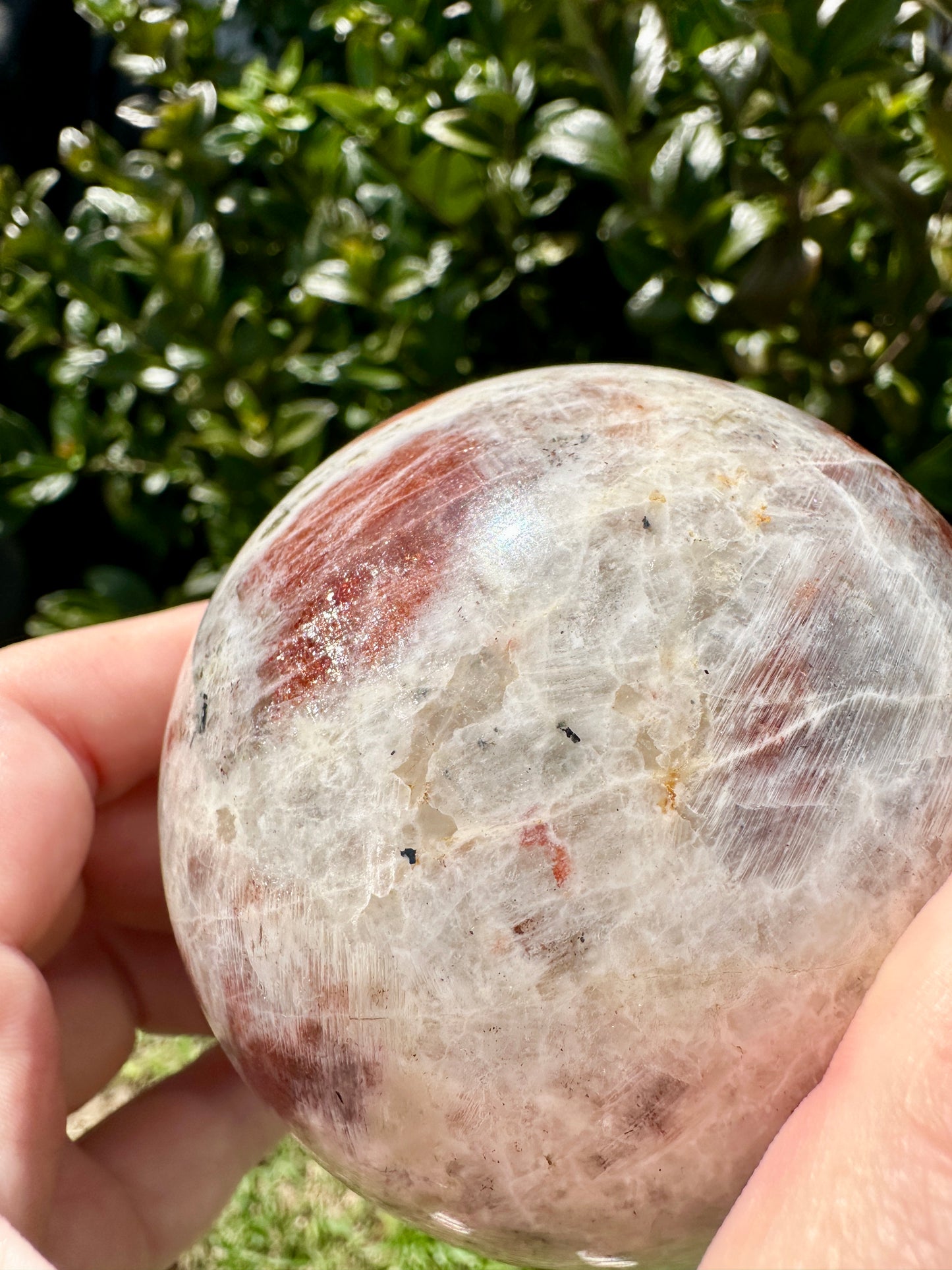 Natural Sunstone Sphere Crystal Ball, Polished Healing Sunstone Orb, Meditation Energy Gemstone, Sunstone Decorative Sphere, Home Decor Crystal Ball