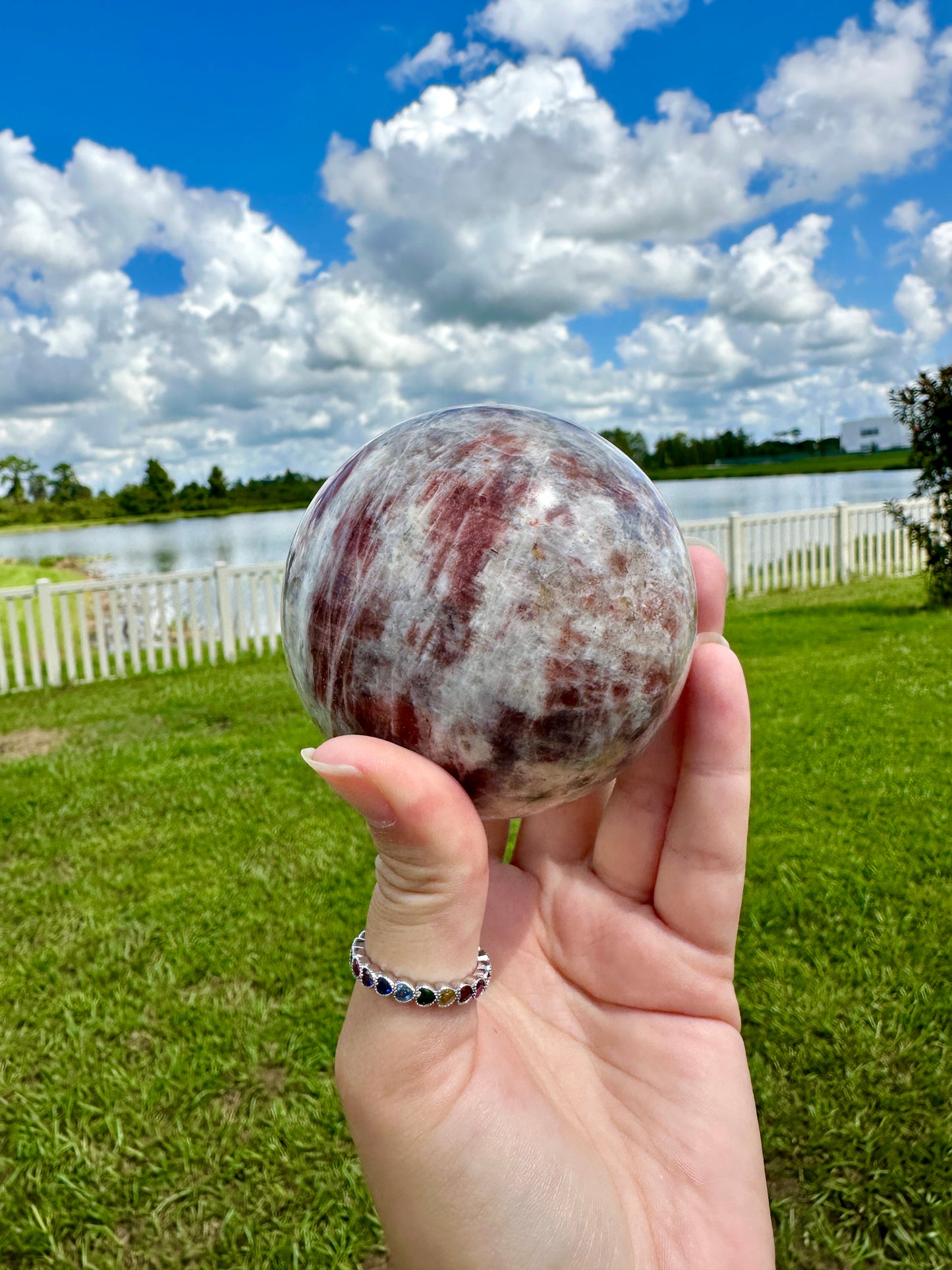 Natural Sunstone Sphere Crystal Ball, Polished Healing Sunstone Orb, Meditation Energy Gemstone, Sunstone Decorative Sphere, Home Decor Crystal Ball