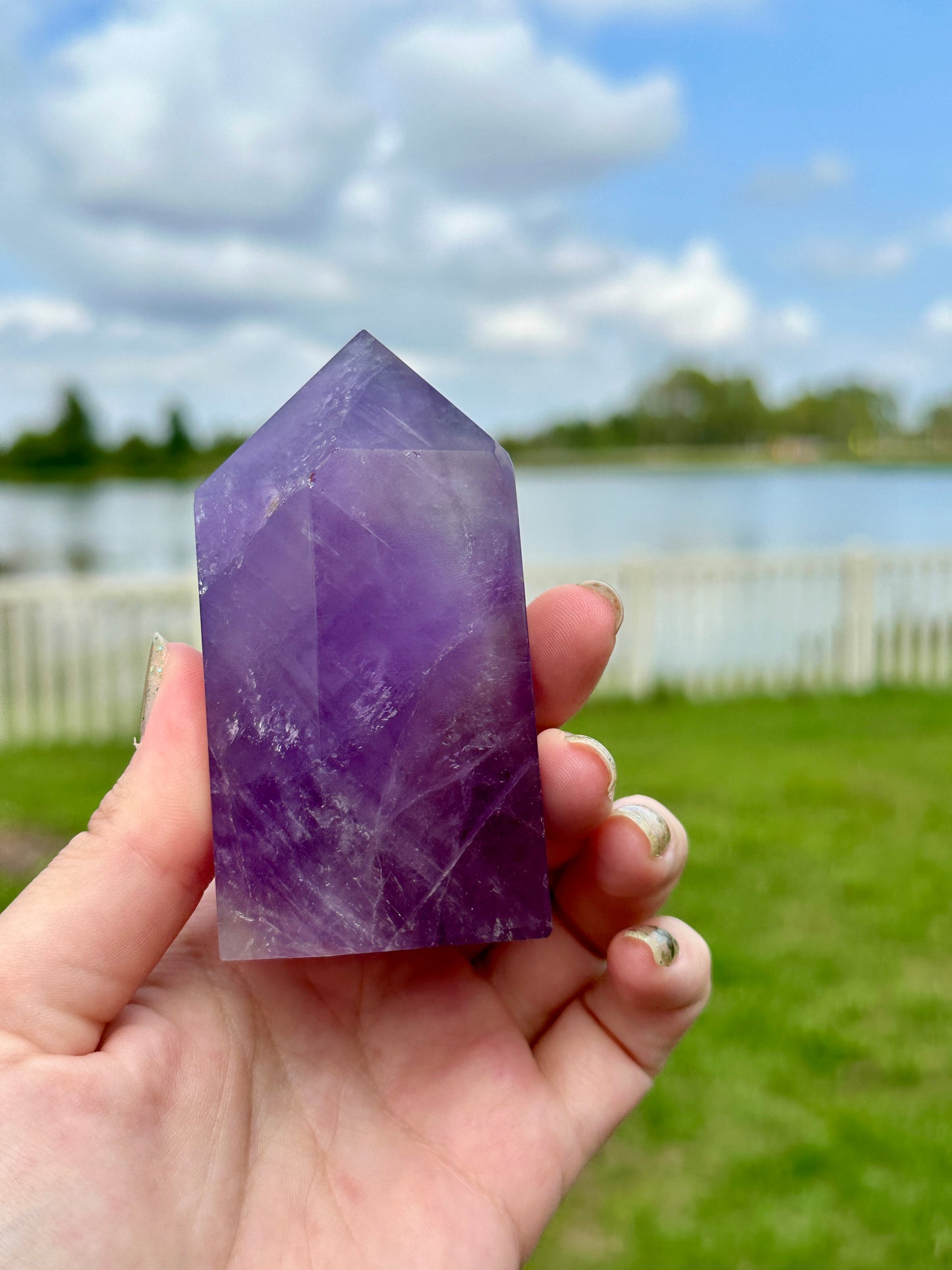 Amethyst Tower: A Stunning Piece for Meditation, Spiritual Healing & Home Decor, Promotes Peace, Clarity, and Protection