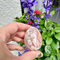 Dazzling Druzy Pink Amethyst & Flower Agate Egg Carving - Unique Crystal Decor, Energy Balancing Gemstone, Ideal Gift for Collectors