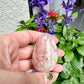 Dazzling Druzy Pink Amethyst & Flower Agate Egg Carving - Unique Crystal Decor, Energy Balancing Gemstone, Ideal Gift for Collectors