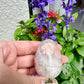 Dazzling Druzy Pink Amethyst & Flower Agate Egg Carving - Unique Crystal Decor, Energy Balancing Gemstone, Ideal Gift for Collectors