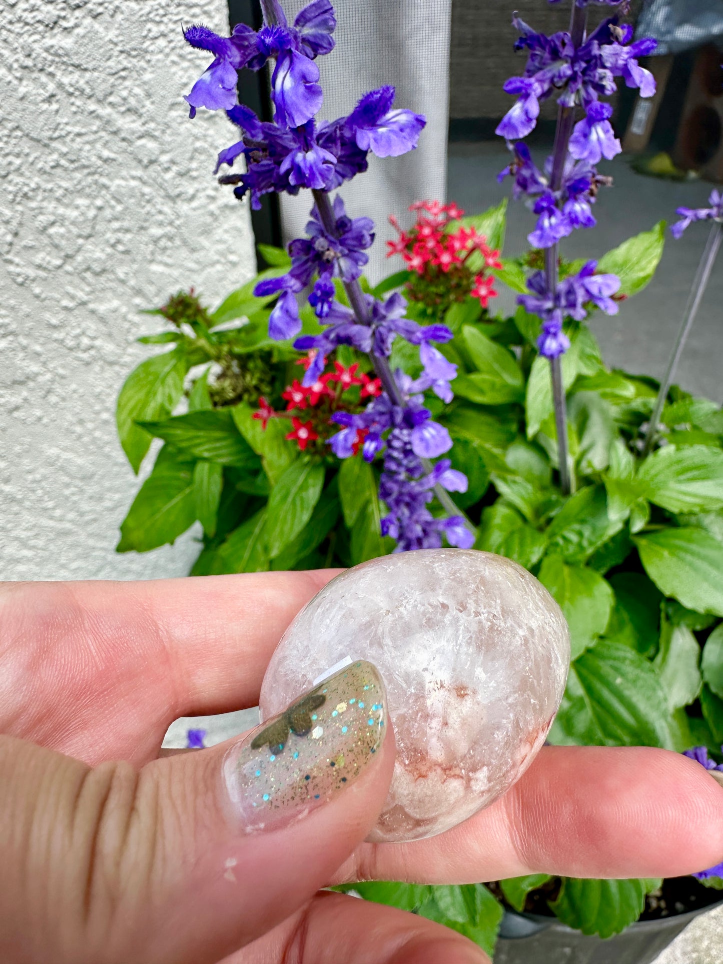 Dazzling Druzy Pink Amethyst & Flower Agate Egg Carving - Unique Crystal Decor, Energy Balancing Gemstone, Ideal Gift for Collectors