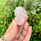 Rose Quartz Flower Plant Carving, Handcrafted Rose Quartz Crystal Plant, Healing Rose Quartz Flower Sculpture, Feng Shui Rose Quartz Decor, Love Energy Crystal