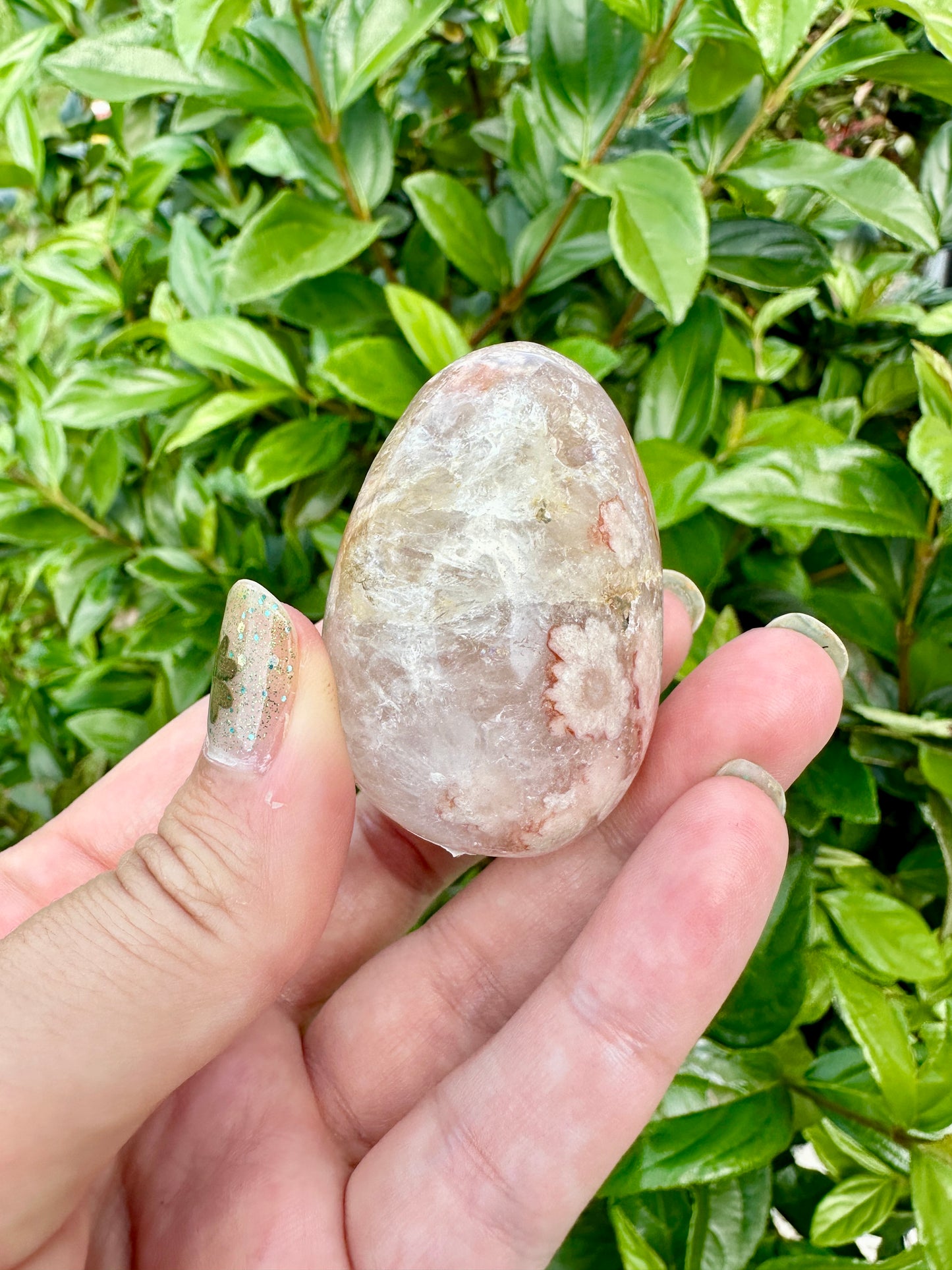 Dazzling Druzy Pink Amethyst & Flower Agate Egg Carving - Unique Crystal Decor, Energy Balancing Gemstone, Ideal Gift for Collectors