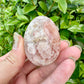 Dazzling Druzy Pink Amethyst & Flower Agate Egg Carving - Unique Crystal Decor, Energy Balancing Gemstone, Ideal Gift for Collectors