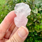 Rose Quartz Flower Plant Carving, Handcrafted Rose Quartz Crystal Plant, Healing Rose Quartz Flower Sculpture, Feng Shui Rose Quartz Decor, Love Energy Crystal