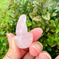 Rose Quartz Flower Plant Carving, Handcrafted Rose Quartz Crystal Plant, Healing Rose Quartz Flower Sculpture, Feng Shui Rose Quartz Decor, Love Energy Crystal