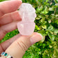 Rose Quartz Flower Plant Carving, Handcrafted Rose Quartz Crystal Plant, Healing Rose Quartz Flower Sculpture, Feng Shui Rose Quartz Decor, Love Energy Crystal